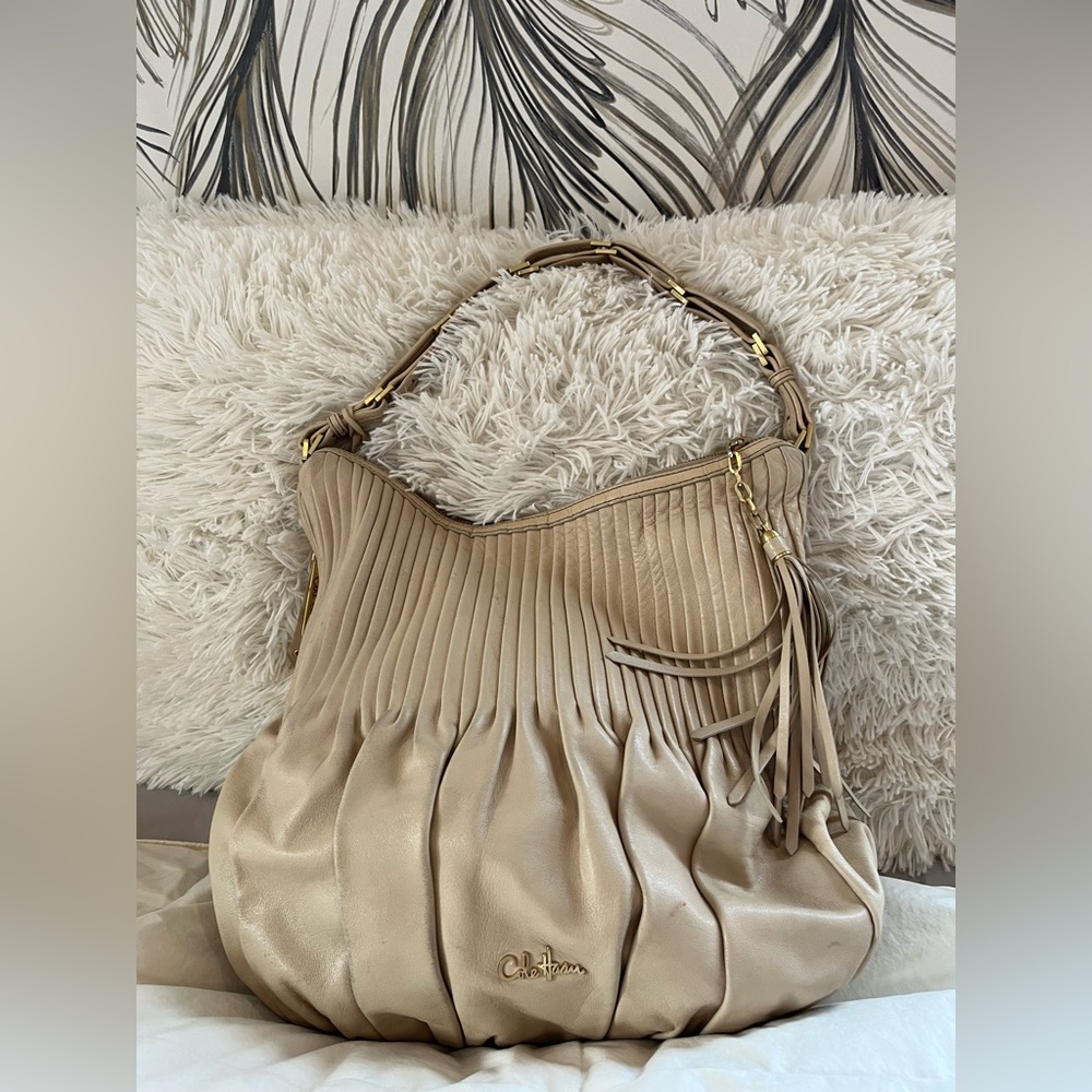 Cole Haan Beige Soft Leather Hobo handbag